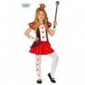 COSTUME CARNEVALE DAMA/REGINA DI CUORI BIMBA 10/12 ANNI VESTITO PER FESTE E PARTY VARI.COD.82662 GUIRCA