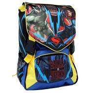 ZAINO SCUOLA ESTENSIBILE BATMAN CONTRO SUPERMAN VS BATTLE FOR GOTHAM CITY WARNER BR.ORIGINAL 30X42X14CM PVC/POLIESTER