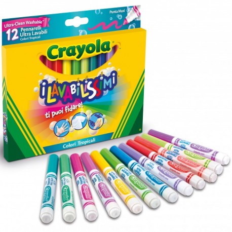Crayola I Lavabilissimi - 12 Pennarelli Ultra-Lavabili
