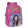 ZAINO ORGANIZZATO TONDO YO SOY LUNA DISNEY ORIGINAL 3 ZIP 32X42X20CM.CON FASCIA PER INFILA CARRELLO 100%POLIESTER