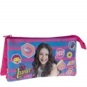 NECESER BUSTINA PIATTA 3 ZIP SCUOLA E DA VIAGGIO SOY LUNA DISNEY ORIGINAL TOP QUALITY 22X12X5CM.100%POLIESTER