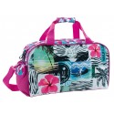 BORSA DA VIAGGIO/PALESTRA/PISCINA.CON TRACOLLA MAUI AND SONS ORIGINAL 45X25X23 FUCSIA A FANTASIA ESOTIC 100% POLIESTER