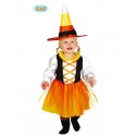 COSTUME STREGA BABY 6/12 MESI VESTITO E CAPPELLO PER FESTE E TRAVESTIMENTI HALLOWEEN/CARNEVALE E PARTY A TEMA