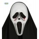 MASCHERA CON CAPUCCIO SCREAM ASSASSINO IN PLASTICA CON PROTEZIONE OCCHI E BOCCA X FESTE E TRAVESTIMENTI DI HALLOWEEN