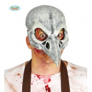 MASCHERA MEZZO CRANIO UCCELLO IN LATTICE EXTRA PER TRAVESTIMENTO HALLOWEEN/CARNEVALE