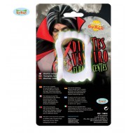 DENTI VAMPIRI IN PLASTICA PER TRAVESTIMENTI HALLOWEEN/CARNEVALE