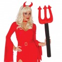 TRIDENTE GONFIABILE 90CM.ROSSO BASTONE NERO PER FESTE E TRAVESTIMENTI DI HALLOWEEN/CARNEVALE E PARTY A TEMA