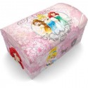 BAULETTO PORTA GIOIE PRINCIPESSA DISNEY ORIGINAL 20X12X10,5CM.CARTONATO ROSA STAMPATO CON SPECCHIO INTERNO