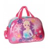 BORSA DA VIAGGIO IDEALE PER PALESTRA E PISCINA ELSA FROZEN DISNEY ORIGINAL 40X28X22CM.70%MICROFIBRA 30%PVC COLORE ROSA