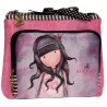 BORSETTA 3 ZIP BEAUTY DA VIAGGIO IN SIMILPELLE GORJUSS SANTORO LONDON 27X17,7X10CM. APRIBILE INTERNO TRASPARENTE IN PVC