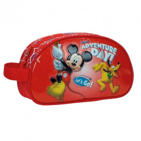 BEAUTY DA VIAGGIO MORBIDO MICKEY E PLUTO DISNEY ORIGINAL ADVENTURE DAY PVC/MICROFIBRA 24X14X10CM.