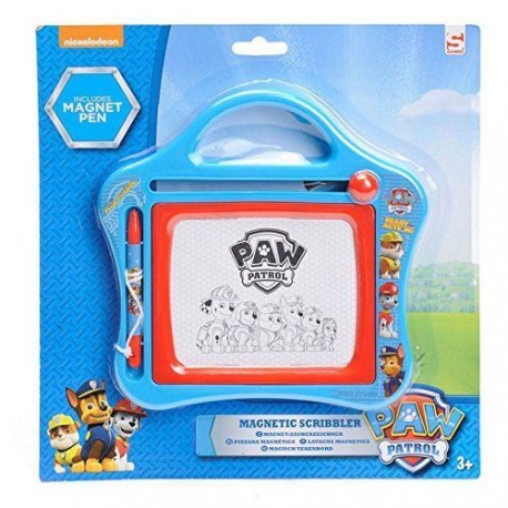 MINI LAVAGNA MAGNETICA 3+ PAW PATROL ORIGINAL NICKELODEON SAMBRO 16X16CM.SAGOMATA CON PENNA MAGNETICA