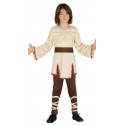 COSTUME CARNEVALE MAESTRO SPIRITUALE 5/6 ANNI STAR WARS VESTITO COMPLETO DI CASACCA/CINTURA/PANTALONI 100%POLIESTER