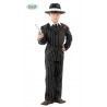 COSTUME CARNEVALE GANGSTER BABY 7/9 ANNI VESTITO COMPLETO GIACCA/PANTALONE/CAPPELLO A STRISCIE/CRAVATTA E PISTOLA