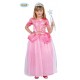 COSTUME CARNEVALE PRINCIPESSA DI BALLO 10/12ANNI VESTITO ROSA CON BACCHETTA MAGICA PER FESTE E TRAVESTIMENTI VARI GUIRCA