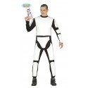 COSTUME CARNEVALE STAR WARS STORMTROOPERS VESTITO TUTA SPANDEX ELASTICIZZATA TAGL UNICA E MASCHERA GUIRCA COD 84529