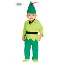 VESTITO CARNEVALE ARCIERE ROBIN HOOD PETER PAN BAMBINO 6/12 MESI COSTUME COMPLETO DI CAPPELLO/CAMICIA/PANTALONI C.85976