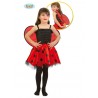 COSTUME CARNEVALE COCCINELLA BAMBINA 1/12 MESI VESTITO COMPLETO DI ALI PER FESTE E TRAVESTIMENTI VARI GUIRCA COD.81044