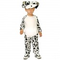 COSTUME CARNEVALE E FESTE A TEMA DALMATA BABY 1/12 MESI COMPLETO DI 2 PEZZI TUTA E CAPPELLO 100%POLIESTER TOP QUALITY