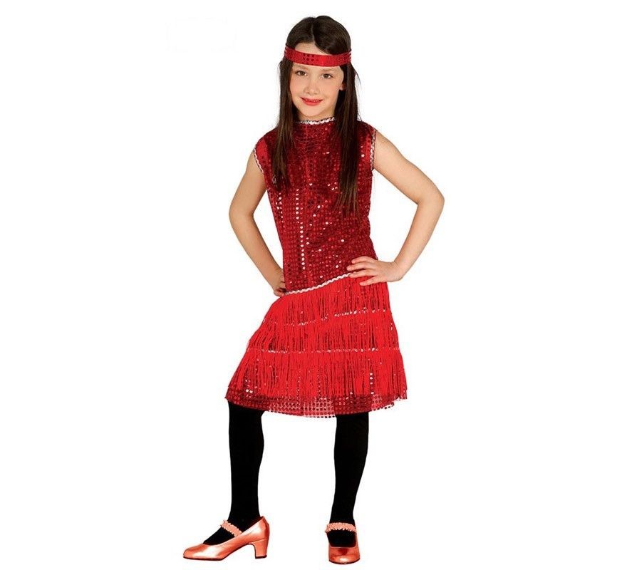 COSTUME CARNEVALE CHARLESTON BABY 10/12 ANNI VESTITO COMPLETO DI FASCIA  CAPELLI COD 85875 GUIRCA 8434077858752 - Parole e Pensieri