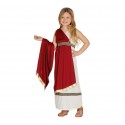 COSTUME CARNEVALE GRECO ROMANA IMPERATRICE/SENATRICE BAMBINA 10/12 ANNI TUNICA CON MANTELLO/CINTURONE C.85954 GUIRCA