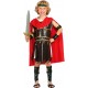 COSTUME CARNEVALE GUERRIERO ROMANO 7/9 ANNI VESTITO COMPLETO BENDA TESTA/TUNICA CON MANTELLO/BRACCIOLI/MAGLIA/C.GAMBE