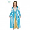 COSTUME CARNEVALE DAMA MEDIEVALE 5/6 ANNI VESTITO PER TRAVESTIMENTI E PARTY A TEMA COMPLETO DI DIADEMA C.85940 GUIRCA