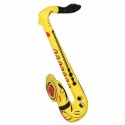 SAX SASSOFONO STRUMENTO MUSICALE GONFIABILE 70CM COLORE GIALLO ACCESSORI PER TRAVESTIMENTI DI CARNEVALE C.18675 GUIRCA