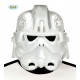 MASCHERA SOLDATO DI CAVALLERIA STAR WARS STORTROOPER BIANCA IN PLASTICA CON ELASTICO PER TRAVESTIMENTI DI CARNEVALE