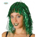 PARRUICCA CAPELLI D"ANGELO VERDE BRILLANTE PER TRAVESTIMENTI CARNEVALE FESTE A TEMA E PARTY VARI TOP QUALITY GUIRCA WIG