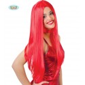 PARRUCCA CAPELLI LUNGHI LISCI ROSSI PER TRAVESTIMENTI DI CARNEVALE FESTE E PARTY A TEMA GUIRCA WIG C.4174 8434077041741