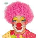 PARRUCCA CLOWN RICCI ROSA PER TRAVESTIMENTI DI CARNEVALE FESTE E PARTY VARI GUIRCA WIG COD4158- 8434077041581