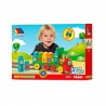 CONFEZIONE 28 PEZZI COSTRUZIONI LETTERE E NUMERI IN PLASTICA TRENINO MOLTO BLOCKS MADE IN ESPANA COD 17470 TOP QUALITY