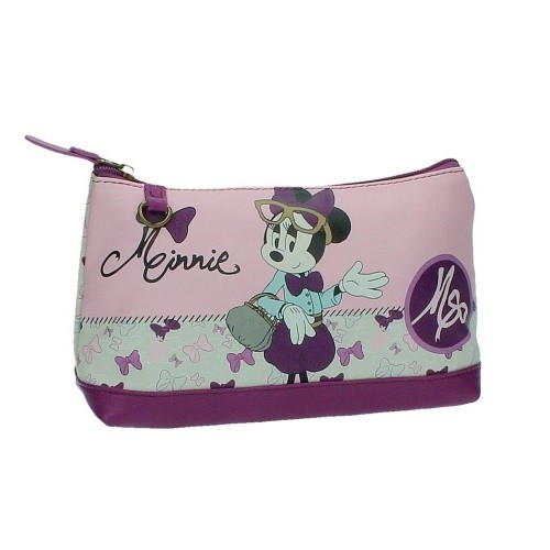 BORSA BAULETTO 1 CERNIERA MINNIE GLAM DISNEY ORIGINAL 25X23X12CM SIMILPELLE  FANT.ROSA E VINACCIO APPLICAZIONI A RILIEVO - Parole e Pensieri