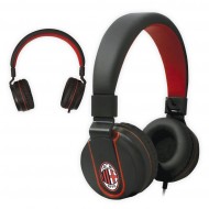 CUFFIE CON MICROFONO 4X1,5MM RICHIUDIBILI AC MILAN ORIGINALE SPEAKER 40MM BASSI PROFONDI 3,5MM JACK PRODOTTO UFFICIALE