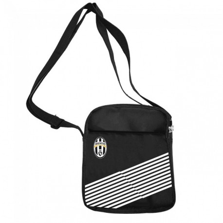 BORSELLO CON TRACOLLA FC JUVENTUS ORIGINALE 22X18X5CM POLIESTER CHIUSURA +TASCA INT.1 ESTERNA CON ZIP PRODOTTO UFFICIALE