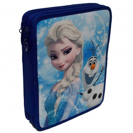 ASTUCCIO SCUOLA MAX 2 ZIP FROZEN DISNEY ORIGINAL CON DISEGNO E GLITTER INTERNO 59 PEZZI GIOTTO/FILA/TRATTO CANCELLIK