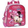 ZAINO ASILO MINNIE DISNEY FABULOUS ORIGINAL 23X25X10CM.70%MICROF.ROSA FUCS 30%PVC CON SISTEMA PER INNESTO CARRELLINO