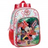 ZAINO TONDO PRIMINO MINNIE HOMEMADE STRUBERRY JAM DISNEY ORIGINAL 29X38X14CM.2 ZIP 70%POLIESTER/30%PVC.