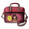 BORSA GORJUSS SANTORO HEARTFELT LONDON ORIGINAL CON TRACOLLA PORTA PC IN SIMILPELLE CON ZIP 33X25X5,5CM