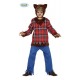 COSTUME LUPO MANNARO BABY 7/9 VESTITO COMPL.CAPUCCIO CAMICIA CON PELO PANTALONI X TRAVESTIMENTI DI HALLOWEEN/CARNEVALE