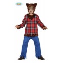 COSTUME LUPO MANNARO BABY 7/9 VESTITO COMPL.CAPUCCIO CAMICIA CON PELO PANTALONI X TRAVESTIMENTI DI HALLOWEEN/CARNEVALE