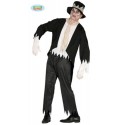 COSTUME MOSTRO ZOMBIE ADULTO MIS.L VESTITO COMPLETO DI CAPPELLO/GIACCA/CAMICIA E FOULARD/PANTALONI HALLOWEEN/CARNEVALE