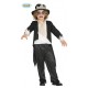 COSTUME HALLOWEEN CARNEVALE MOSTRO ZOMBIE BABY 7/9ANNI VESTITO COMPLETO DI CAPPELLO/GIACCA/CAMICIA E FOUL/PANTALONI