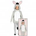 COSTUME ASINO BABY 5/6 ANNI VESTITO CON CAPUCCIO E PANTALONI PER TRAVESTIMENTI CARNEVALE NATALE NATIVITÀ E RECITE A TEMA