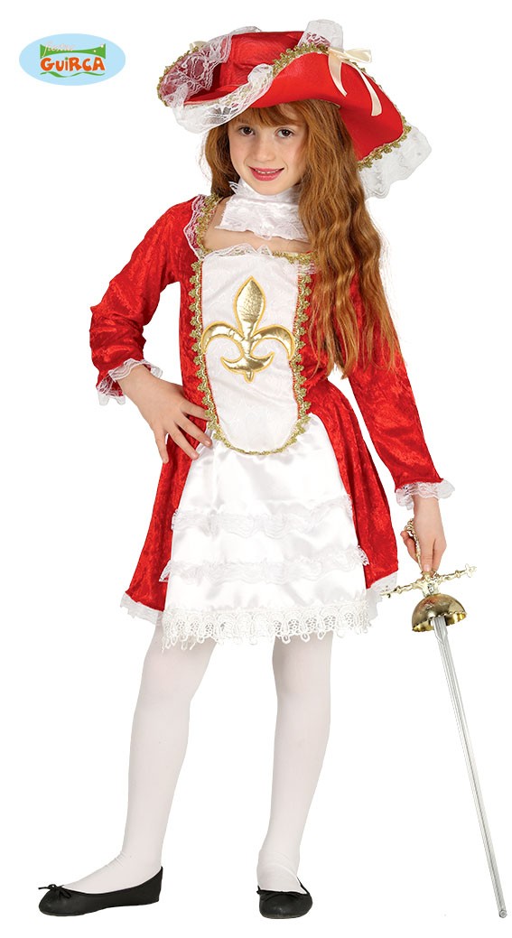 Costume di Carnevale Donna dell'800 7/10 Anni Vestito Travestimento Bambina  per Festa Taglia L