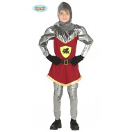 COSTUME CARNEVALE RE CAVALIERE DRAGO 5/6 ANNI VESTITO MEDIEVALE COMPLETO CAPUCCI.TUNICA/CINTA/C.STIVALI/C.POLSI/C.SPALLE