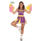 COSTUME CARNEVALE POM POM CHEERLEADER TAGL.M PER TRAVESTIMENTI E INTRATTENIMENTI DA STADIO SOLO VESTITO NO ACCESSORI