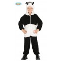 COSTUME CARNEVALE PANDA BAMBINI 5/6 ANNI VESTITO COMPLETO TUTA CON CAPUCCIO PER TRAVESTIMENTI DI ANIMALI DELLA GIUNGLA