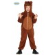 COSTUME CARNEVALE ORSO BRUNO BAMBINI 3/4 ANNI VESTITO COMPLETO TUTA/CAPUCCIO PER TRAVESTIMENTI DI ANIMALI PREDATORI